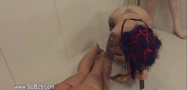  Extremely hardcore BDSM rope fuck with anal action